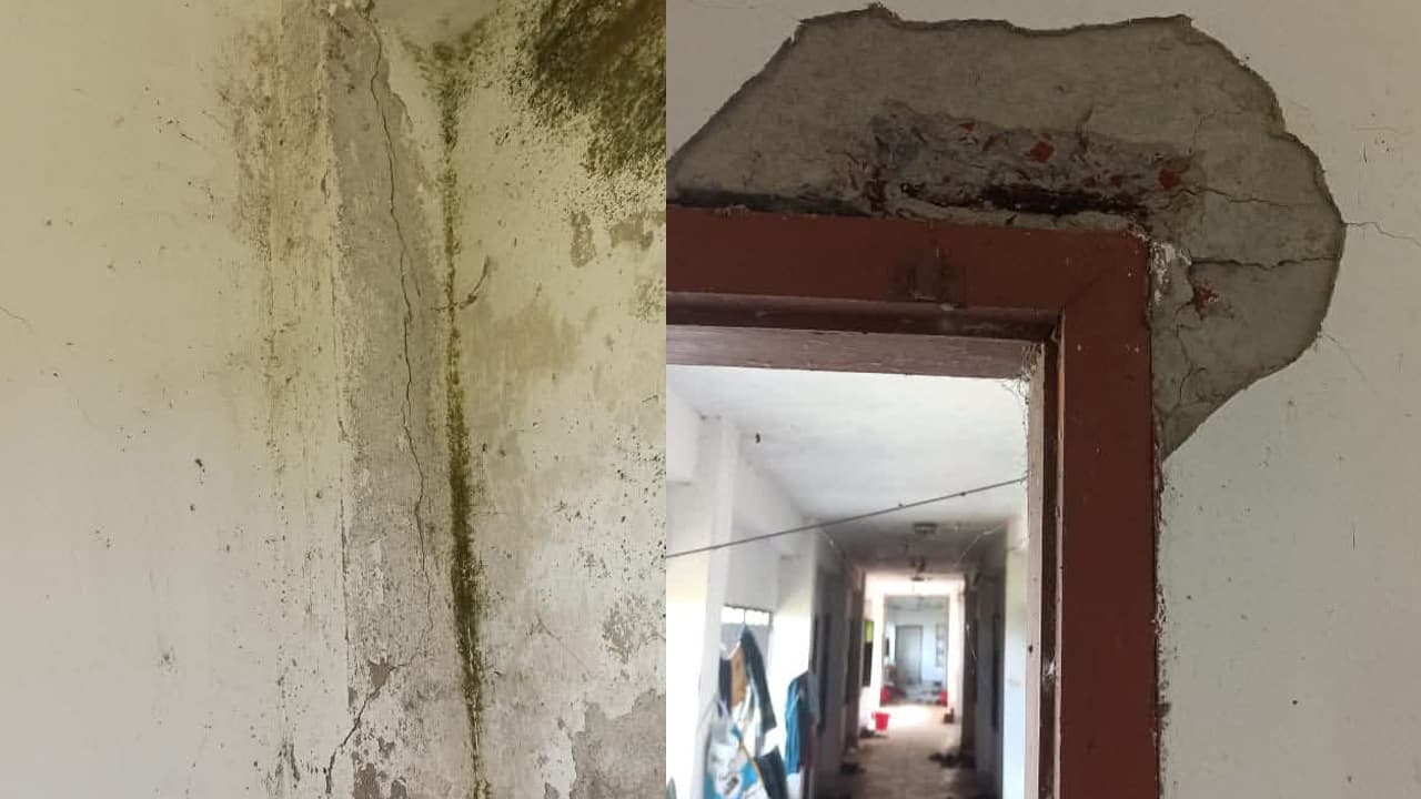 ভূমিকম্পে নোবিপ্রবির আবাসিক হলে ফাটল, খসে পড়েছে পলেস্তারা