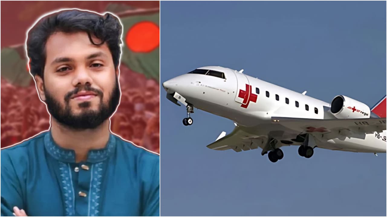 হাদিকে নিতে দেশে এসেছে এয়ার অ্যাম্বুলেন্স, ঢাকা ছাড়বে দুপুর দেড়টায়