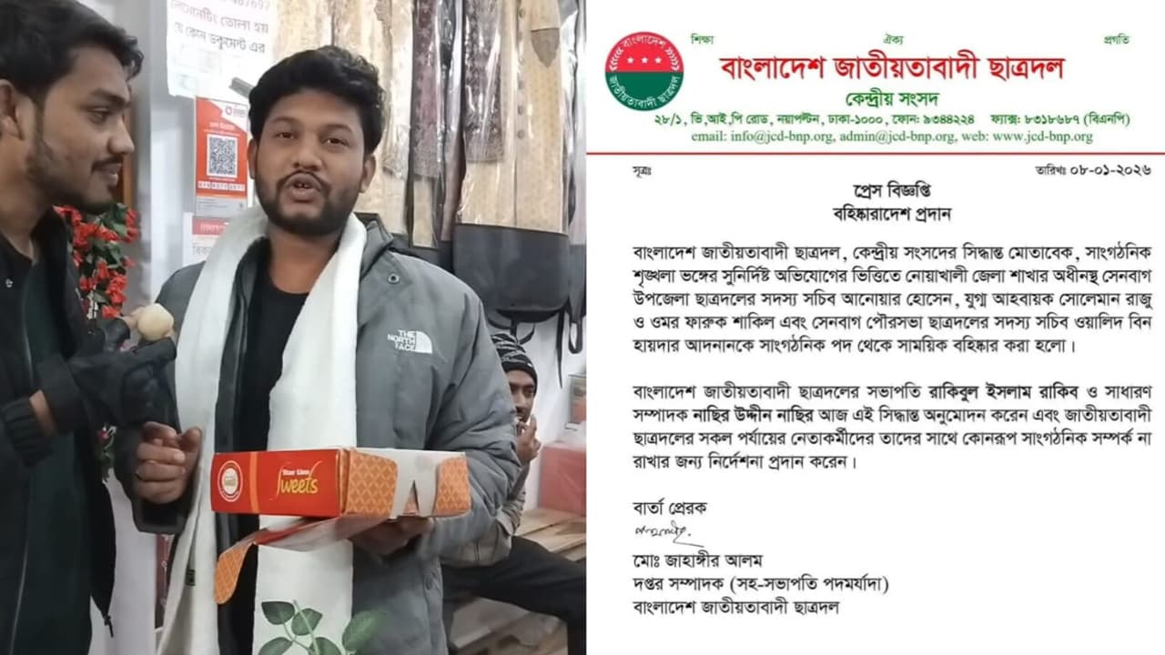 স্বতন্ত্র প্রার্থীর পক্ষে অবস্থান, ছাত্রদলের পদ হারিয়ে মিষ্টি বিতরণ