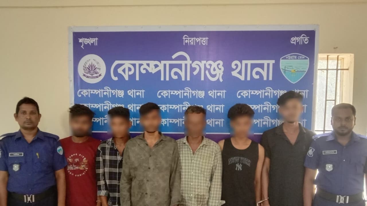 নোয়াখালীতে কিশোর গ্যাংবিরোধী অভিযানে আটক ১০৪